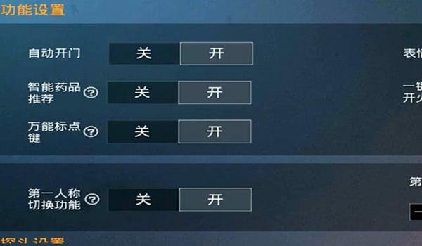 如何开和平精英辅助功能