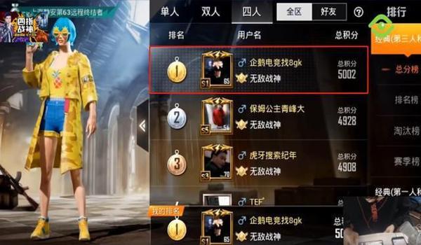 和平精英战神辅助推荐图